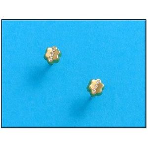 Pendientes oro 18kl flor