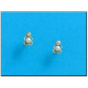 Pendientes oro 18kl perlas