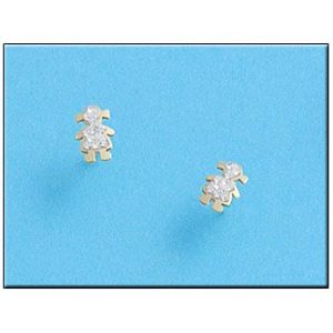 Pendientes oro 18kl niña pequeña