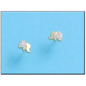 Pendientes oro 18kl elefante