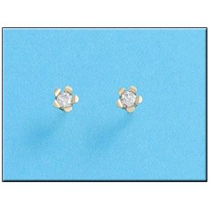 Pendientes oro 18kl flor