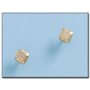 Pendientes oro 18kl cuadrados
