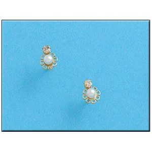 Pendientes oro 18kl perlas