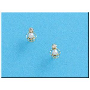 Pendientes oro 18kl perlas