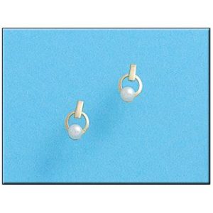 Pendientes oro 18kl perlas