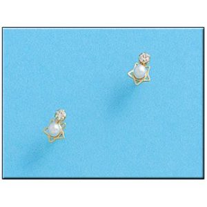 Pendientes oro 18kl perlas