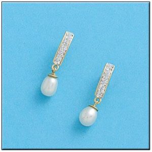 Pendientes oro 18kl perlas