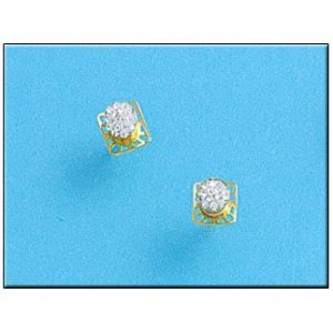Pendientes en oro de 18kl cuadrados