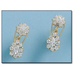 Pendientes oro 18kl circonitas
