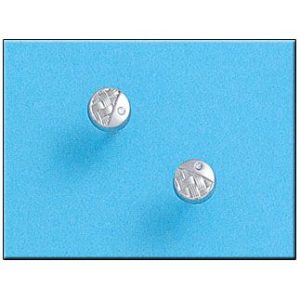 Pendientes oro blanco 18kl redondos