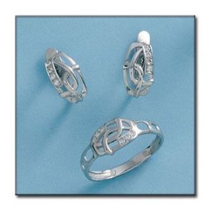 Pendientes oro blanco 18kl