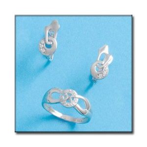 Pendientes oro blanco 18kl