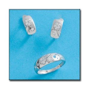 Pendientes oro blanco 18kl