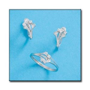 Pendientes oro blanco 18kl