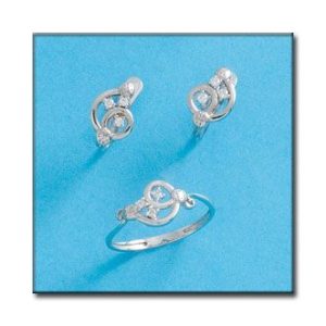 Pendientes oro blanco 18kl