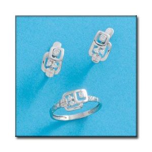 Pendientes oro blanco 18kl
