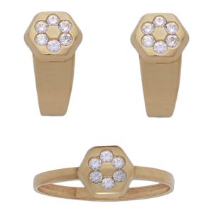 Pendientes oro 18kl circonitas