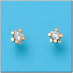 Pendientes oro 18kl circonitas