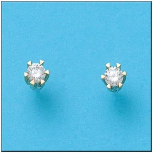 Pendientes oro 18kl circonitas