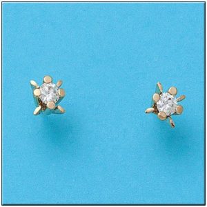 Pendientes oro 18kl circonitas
