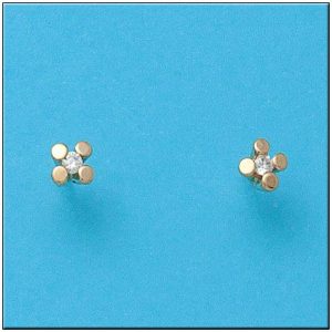 Pendientes oro 18kl circonitas