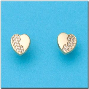 Pendientes oro 18kl corazon