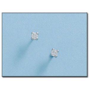 Pendientes oro blanco 18kl