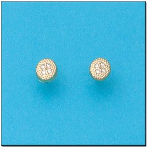 Pendientes oro 18kl redondos