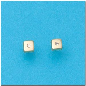 Pendientes oro 18kl cuadrados
