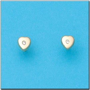 Pendientes oro 18kl corazon
