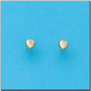 Pendientes oro 18kl corazon