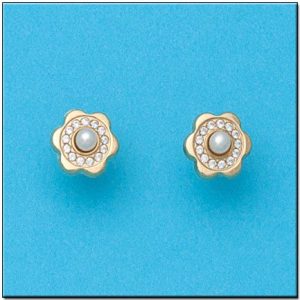 Pendientes oro 18kl flor