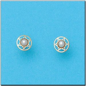Pendientes oro 18kl estrella