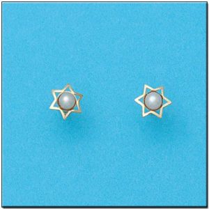 Pendientes oro 18kl estrella