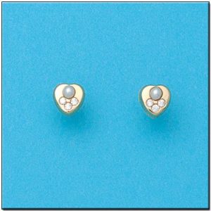Pendientes oro 18kl corazon