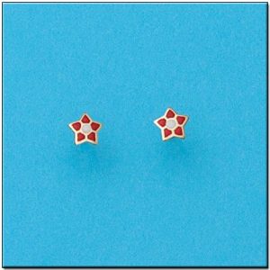 Pendientes oro 18kl estrella