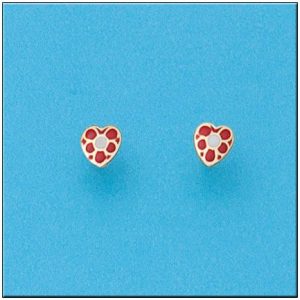 Pendientes oro 18kl corazon