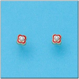 Pendientes oro 18kl flor