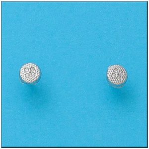 Pendientes oro blanco 18kl redondos