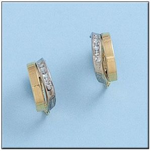 Pendientes oro 18kl bicolor