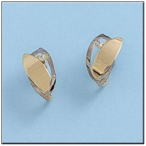 Pendientes oro 18kl bicolor circonitas