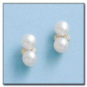 Pendientes oro 18kl perlas