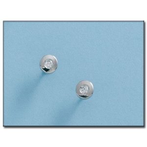 Pendientes oro blanco 18kl – 5mm