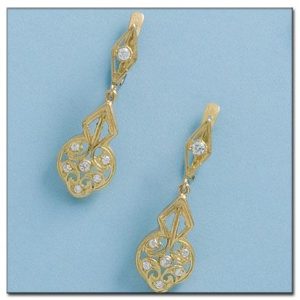 Pendientes oro 18kl circonitas