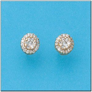 Pendientes oro 18kl redondos 8mm