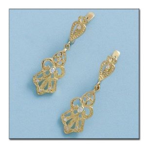 Pendientes oro 18kl circonitas