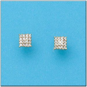 Pendientes oro 18kl cuadrados – 6×6