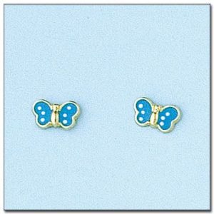 Pendientes oro 18kl mariposa