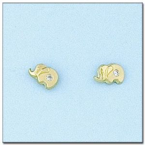 Pendientes oro 18kl elefante – 7×4.50mm