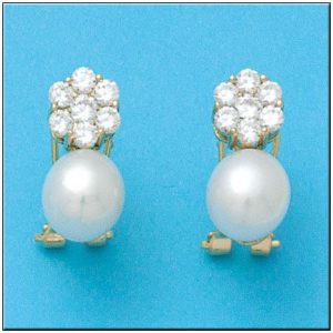 Pendientes oro 18kl perlas cultivadas